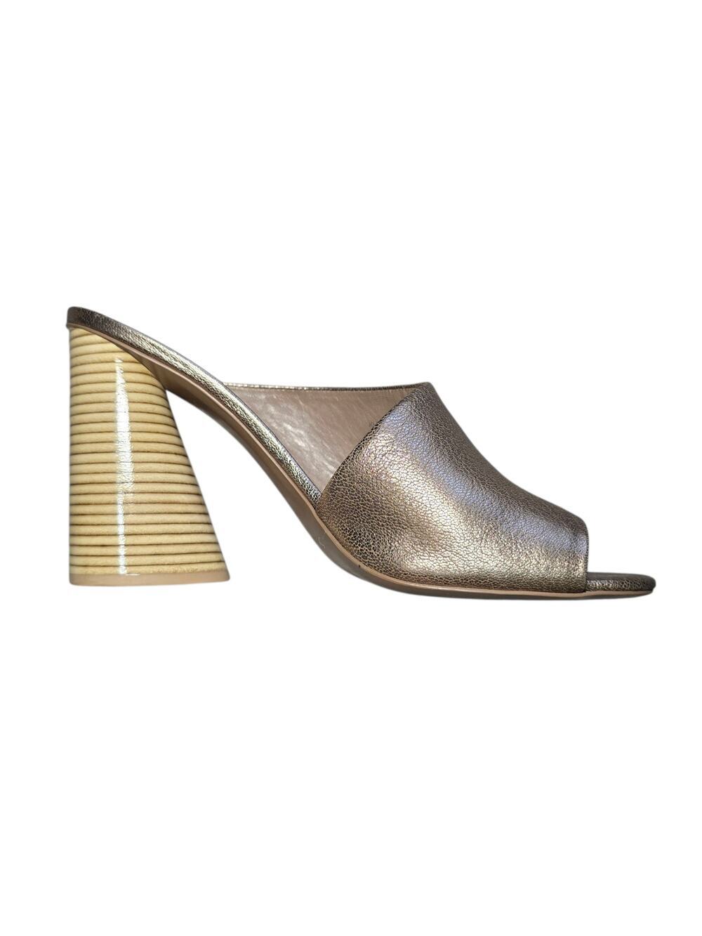 MERCEDES CASTILLO Izar Asymmetric Metallic Leather Sandals Size 11 41